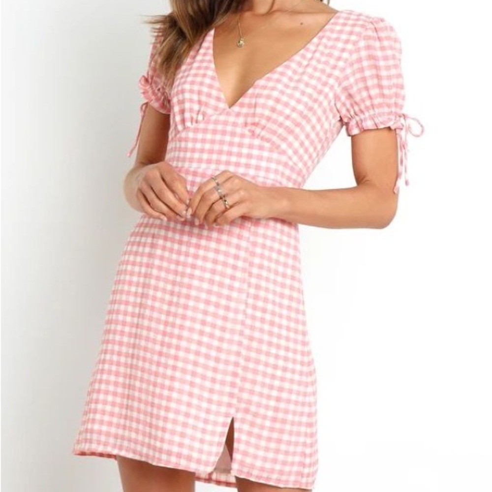 Petal & Pup Mekhi Pink Gingham Mini Dress